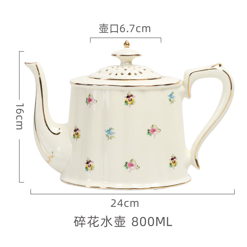 British Retro Ceramic Coffee Cup and Saucer Set European Afternoon Tea Tea Set French Home Cup Manufacturer Direct Sale