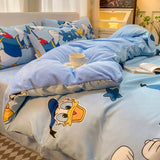 Pure Cotton Brushed Milk Fiber Duvet Cover Set - Kids Cartoon Bedding - Julia M LifeStyles