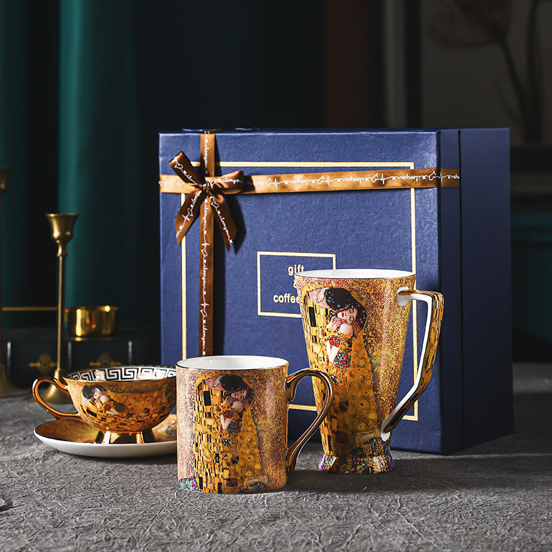 European tea set suit household bone china coffee cup high-end retro British afternoon tea set light luxury coffee set