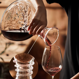 Lux Iceberg Falls Crystal Glass Wine Decanter & Filter Julia M LifeStyles