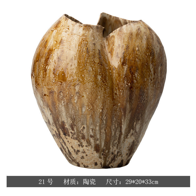 Hand-Painted Ceramic Vase – Wabi-Sabi Inspired Decorative Flower Vessel for the Home