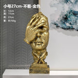 Cross-border Hot Mask Abstract Character Resin Ornaments Living Room Coffee Table Wine Cabinet Statue High-end Home Decorations