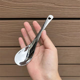 Retro Hammer Point Spoon Stainless Steel Hammer Pattern Spoon Commercial Thickened Spoon Creative Eating Spoon Good-looking Dessert Spoon Julia M LifeStyles