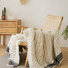 High-End Off-White Knitted Blanket
