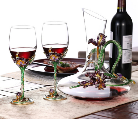 Luxury Crystal Red Wine Decanter Set with Cups by Julia M Home & Kitchen Julia M LifeStyles