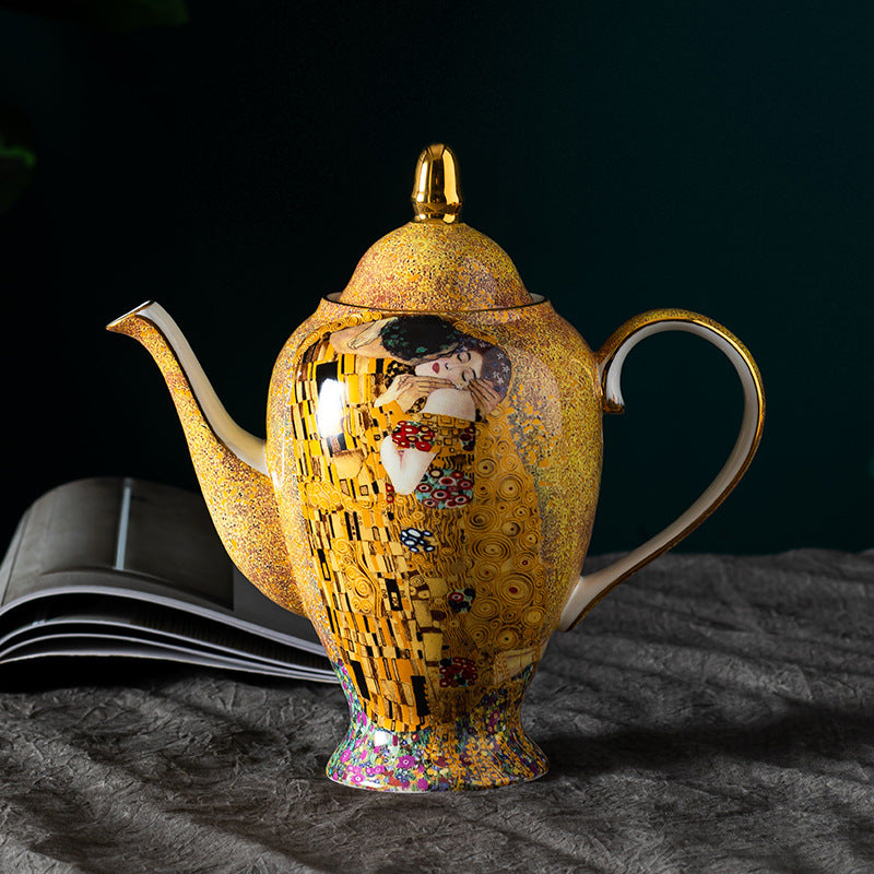 European tea set suit household bone china coffee cup high-end retro British afternoon tea set light luxury coffee set