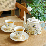 British Retro Ceramic Coffee Cup and Saucer Set European Afternoon Tea Tea Set French Home Cup Manufacturer Direct Sale