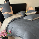 Class a Light Luxury Style Jacquard Washed Cotton Four-Piece Set, Pure Cotton Texture, Suitable for Sleeping Directly on the Bed, High-End Bedding