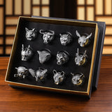 Creative Zodiac White Wine Glass Wine Dispenser Set Manufacturer Wholesale Direct Sales One-Bite Small Wine Glass Souvenir Wine Bottle
