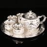Dragon and Phoenix Silver Tea Set Pure Silver Wine Set 1 Plate 1 Pot 4 Cups Chinese Gift Box Set Teapot Gift