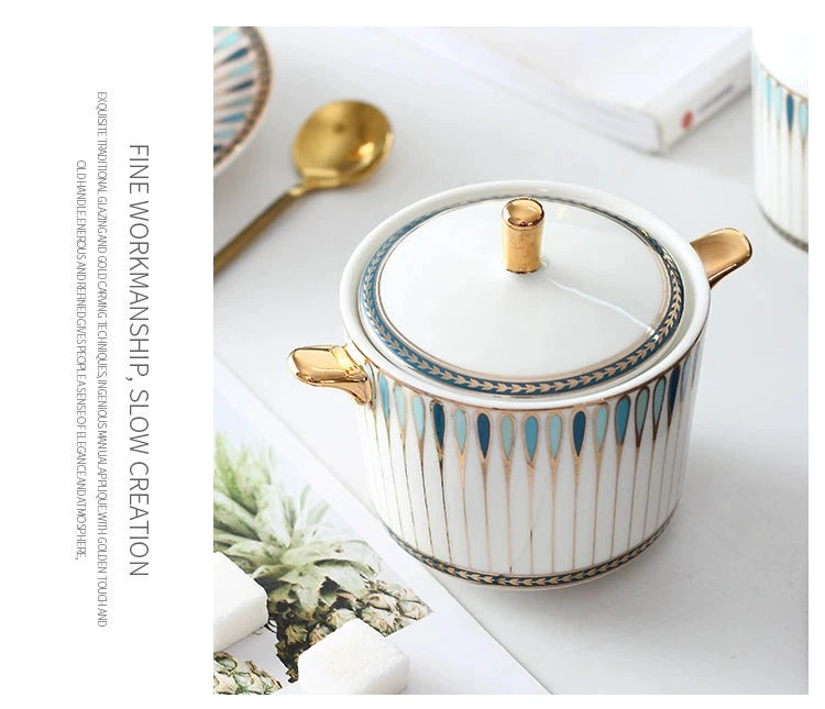 British Afternoon Tea Cup Tea Set Accessible Luxury European-Style High-End Bone China Teapot Luxury Ceramic Coffee Cup Gift Box Julia M Home & Kitchen