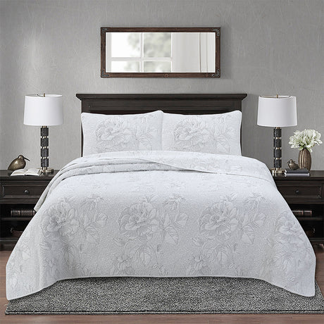 Simple pure cotton bed cover three-piece Nordic double summer cool air conditioning quilt active printing and dyeing breathable comfortable Four Seasons blanket
