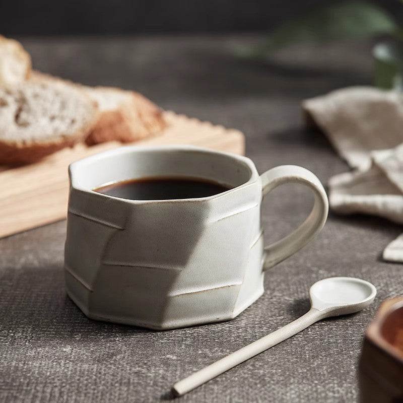 Exquisite Japanese Retro Ceramic Latte Garland Mug - 240ml - Julia M LifeStyles