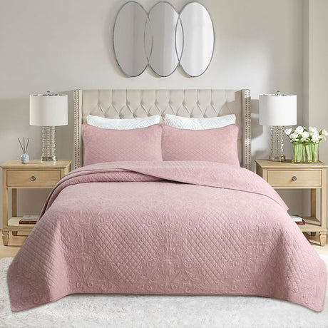 Simple pure cotton bed cover three-piece Nordic double summer cool air conditioning quilt active printing and dyeing breathable comfortable Four Seasons blanket