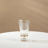 Vertical Grain Gold Waistline Goblet Champagne Glass Cocktail Glass Vertical Grain Water Cup Suit Electroplated Gold Creative Wine Ware Julia M Home & Kitchen