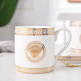 350ml Large Mouth Ceramic Mug Bone China for Office Couple Breakfast Milk Cup Premium Tea Cup Boss Cup