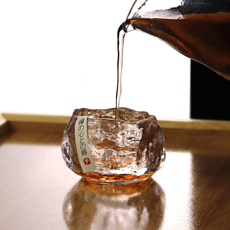 Handmade Retro Japanese Style Mini Glass Tea Cup