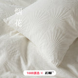 Class a Pure White Texture Hotel B&B Lazy Pleated Quilt Cover Naked Sleeping Cotton Washed Four-Piece Bedding Set