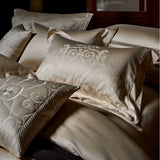 Egyptian Long-Staple Cotton Four-Piece Set with Large Aesthetic High-End Modern Model Room Jacquard Quilt Cover Bedding