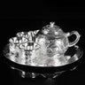 Dragon and Phoenix Silver Tea Set Pure Silver Wine Set 1 Plate 1 Pot 4 Cups Chinese Gift Box Set Teapot Gift