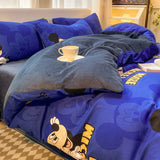 Pure Cotton Brushed Milk Fiber Duvet Cover Set - Kids Cartoon Bedding - Julia M LifeStyles