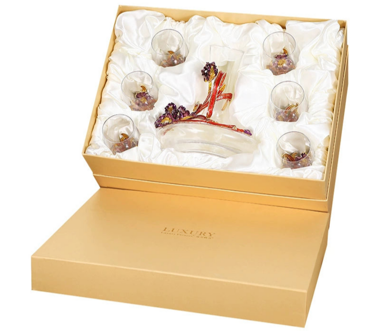 Luxury Crystal Red Wine Decanter Set with Cups by Julia M Home & Kitchen Julia M LifeStyles