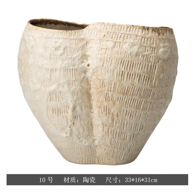 Hand-Painted Ceramic Vase – Wabi-Sabi Inspired Decorative Flower Vessel for the Home