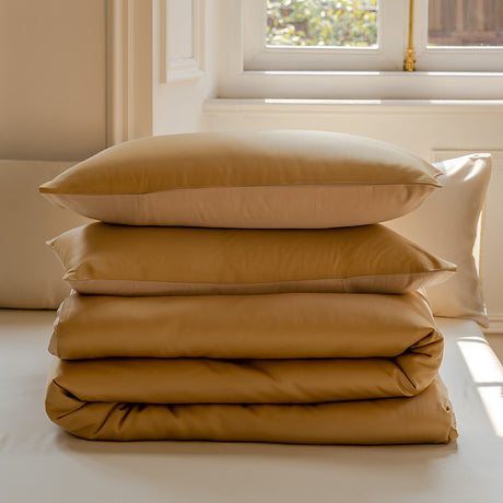 High-end Lanjing Tencel Ice Silk Bed Sheet Single Piece Silky Quilt Cover Single Double Pillow Case Bed Cover for Household