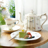 British Retro Ceramic Coffee Cup and Saucer Set European Afternoon Tea Tea Set French Home Cup Manufacturer Direct Sale