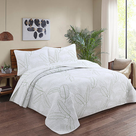 Simple pure cotton bed cover three-piece Nordic double summer cool air conditioning quilt active printing and dyeing breathable comfortable Four Seasons blanket
