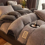 Luxurious Milk Fiber 4-Piece Flannel Bedding Set for Winter Julia M LifeStyles