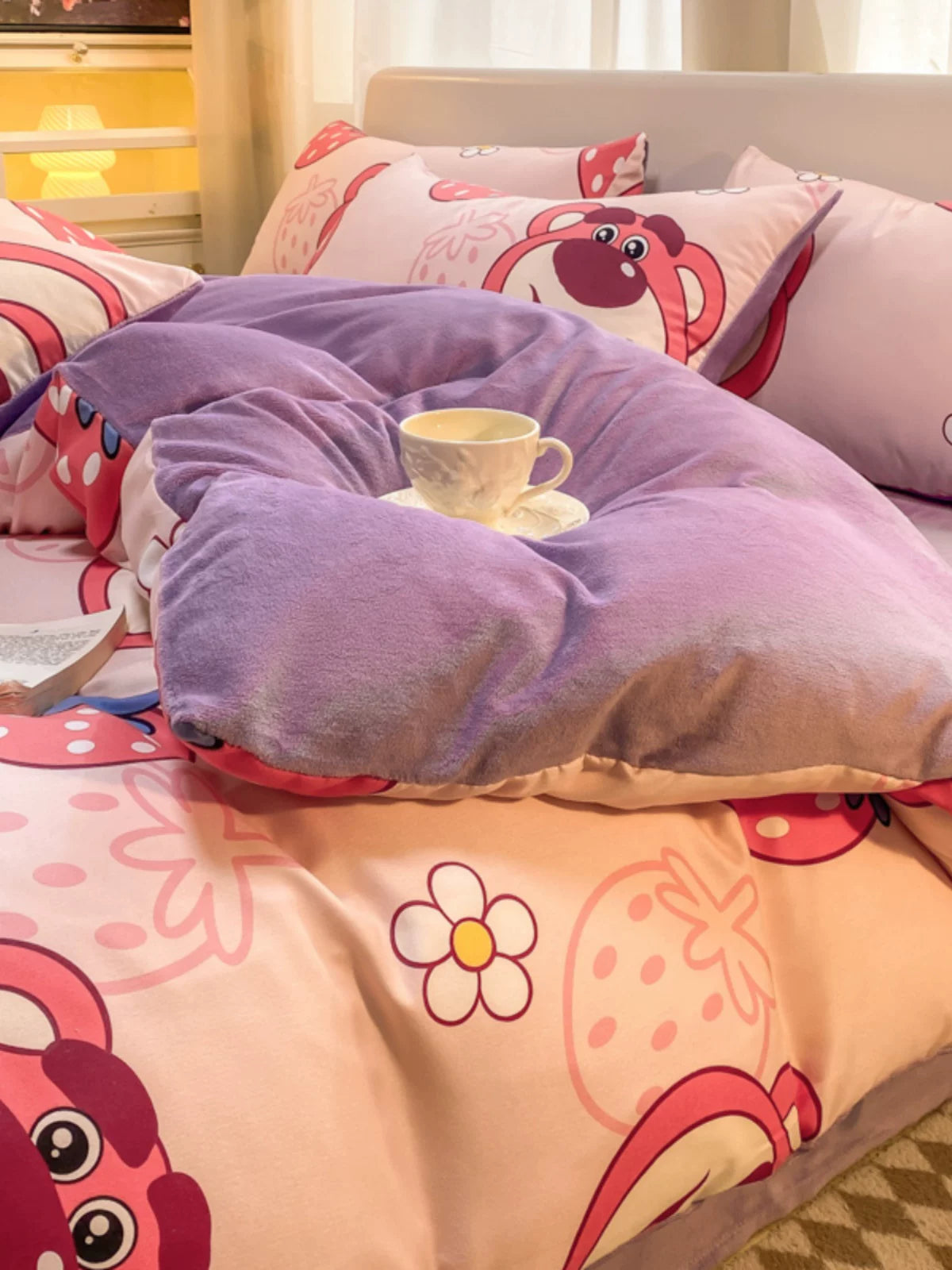 Pure Cotton Brushed Milk Fiber Duvet Cover Set - Kids Cartoon Bedding - Julia M LifeStyles