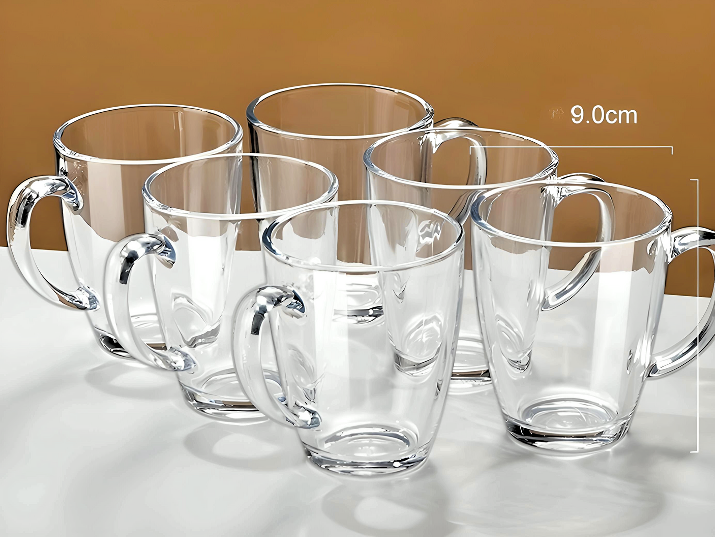 Julia M Lifestyles 380ml Drop-Resistant Tempered Glass Mug Julia M Home & Kitchen