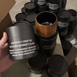 Wooden Whiskey Belly Cup, Jujube Wood Belly Cup, Japanese-Style Wooden Cup, Charcoal-Fired Belly Cup, Carbonized Beer Cup, Wooden Cup