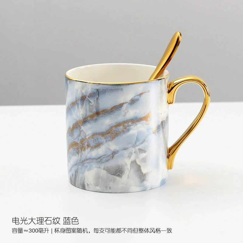 Florence Exquisite European-Style Bone China Mug with Lid and Spoon Julia M LifeStyles