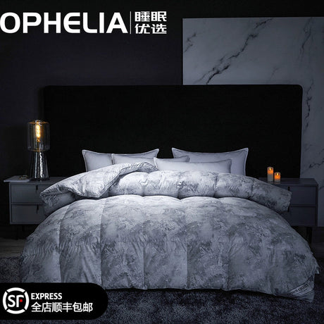 Italy Import Silk Duvet 95 White Goose down Quilt Winter Quilt Thickened Mute Floor Heating Air-Conditioning Quilt Julia M Home & Kitchen