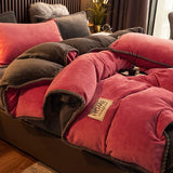 Luxurious Milk Fiber 4-Piece Flannel Bedding Set for Winter Julia M LifeStyles