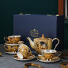 European tea set suit household bone china coffee cup high-end retro British afternoon tea set light luxury coffee set