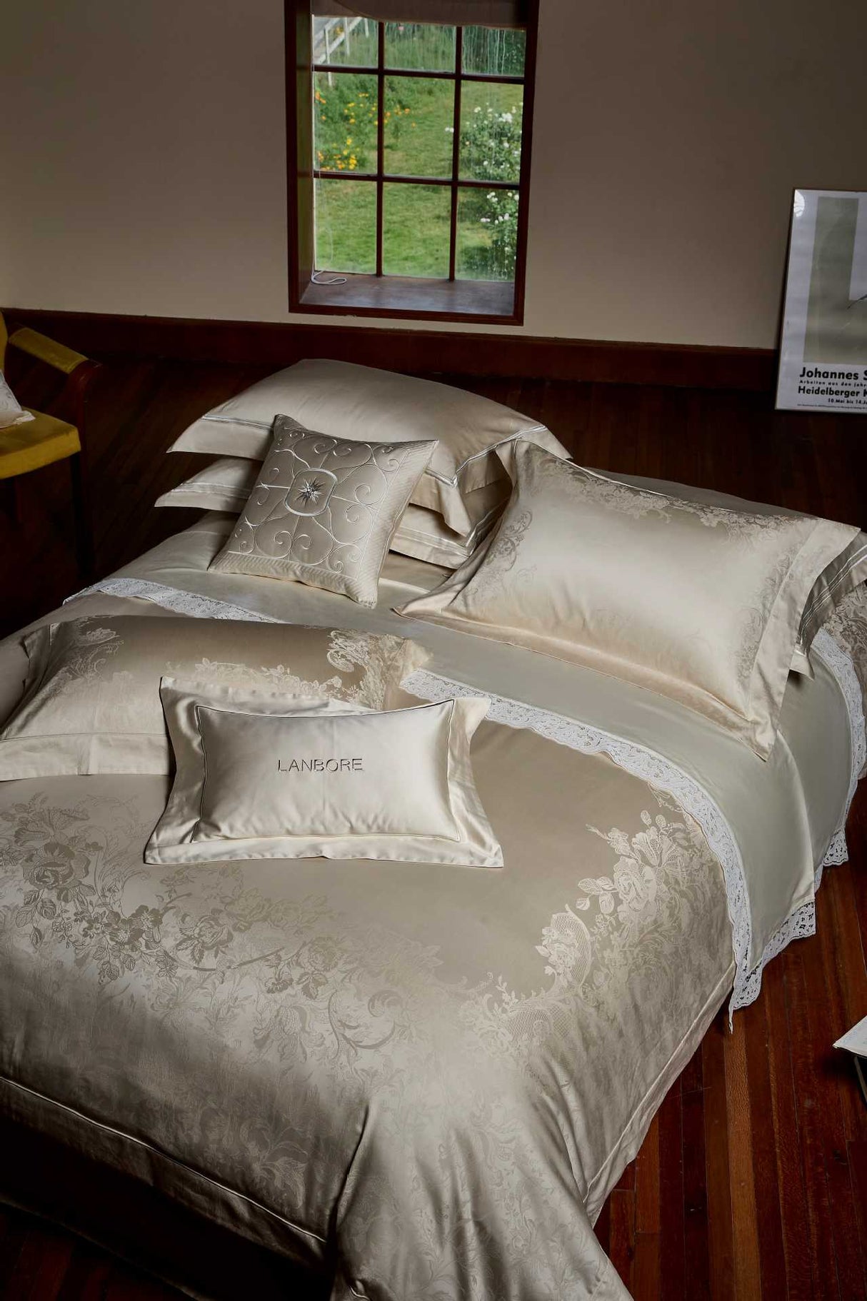 Julia M Lifestyles™ Château Lace Jacquard Bedding Collection