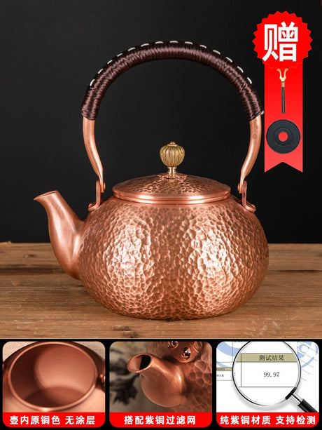 Handmade Outdoor Stove for Making Tea Copper Pot