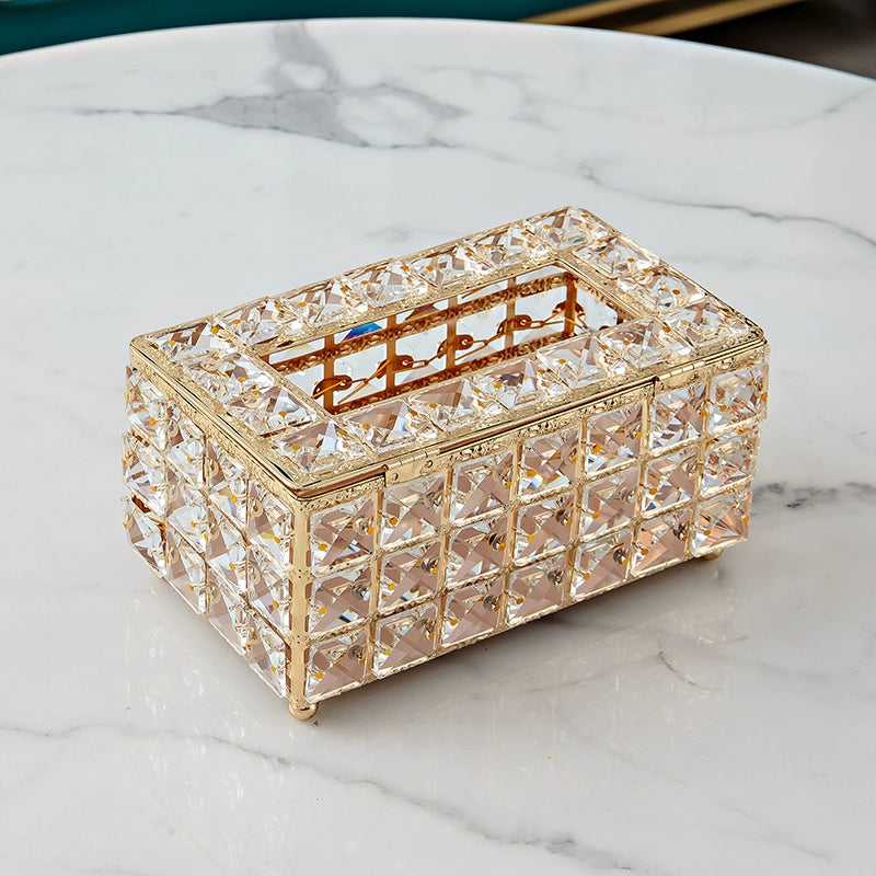 Light Luxury Style Crystal Tissue Box - Julia M LifeStyles