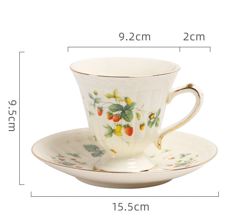 British Retro Ceramic Coffee Cup and Saucer Set European Afternoon Tea Tea Set French Home Cup Manufacturer Direct Sale eprolo