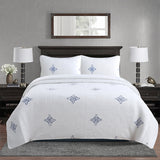 Simple pure cotton bed cover three-piece Nordic double summer cool air conditioning quilt active printing and dyeing breathable comfortable Four Seasons blanket