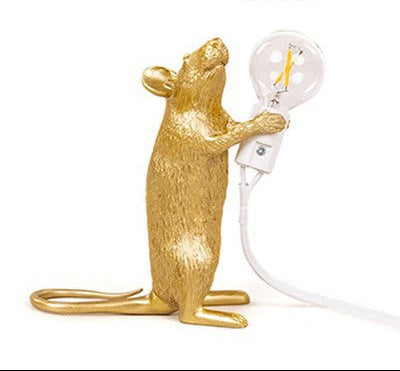 Cross-Border Mouse Table Lamp Nordic Animal Lamp Light Luxury Living Room Bedroom Industrial Style Creative Decoration Mouse Lamp