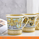 350ml Large Mouth Ceramic Mug Bone China for Office Couple Breakfast Milk Cup Premium Tea Cup Boss Cup