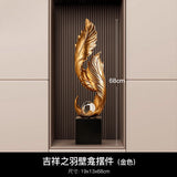 New Chinese-Style Entrance Foyer Wall Niche, Auspicious Wine Cabinet Decorations, Ornaments for the Living Room Next to the Tv Cabinet, Housewarming Gift
