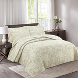 Simple pure cotton bed cover three-piece Nordic double summer cool air conditioning quilt active printing and dyeing breathable comfortable Four Seasons blanket