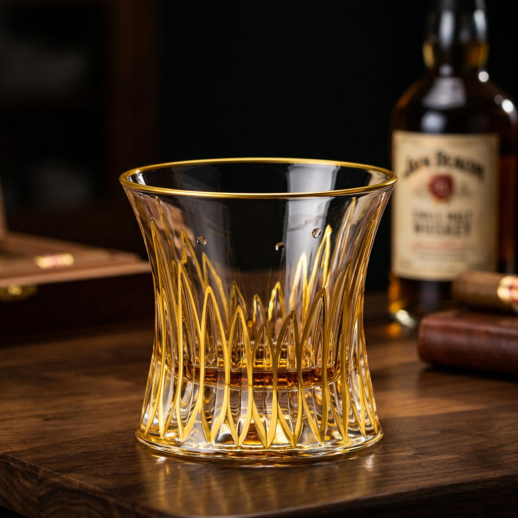 Gilded Hour Whiskey Glass