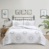 Simple pure cotton bed cover three-piece Nordic double summer cool air conditioning quilt active printing and dyeing breathable comfortable Four Seasons blanket