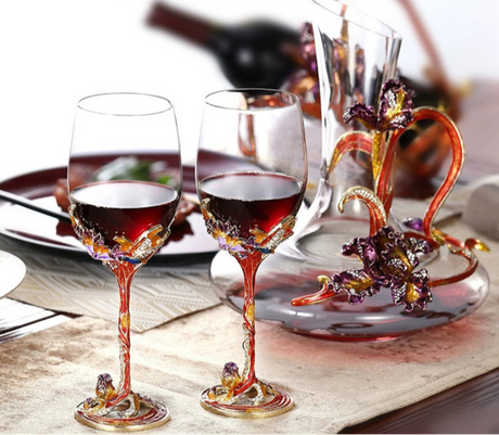Luxury Crystal Red Wine Decanter Set with Cups by Julia M Home & Kitchen Julia M LifeStyles